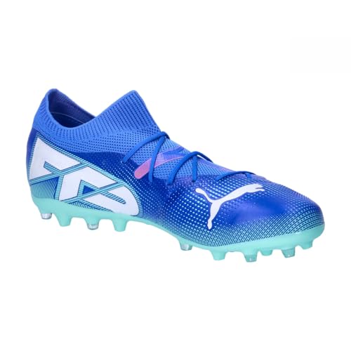 Puma Unisex Adults Future 7 Match MG Soccer Shoe, BLUEMAZING-Puma White-Electric Peppermint, 45 EU