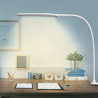 LED Desk Lamp Hokone Eye-Care Desk Light Flexible Gooseneck Lamp 9W Table Lamp Adjustable Color Temperature & Brightness for Office Workbench Hobby,Touch Control,White
