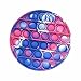 POP IT - Juguete Antiestres - Fidget Toy Silicona Sensorial - Juego Entretenimiento para Aliviar el Estres - Juguetes Educativos para Niños y Adultos - Pop Bubble Sensory Toy (Redondo Azul - Rosa)