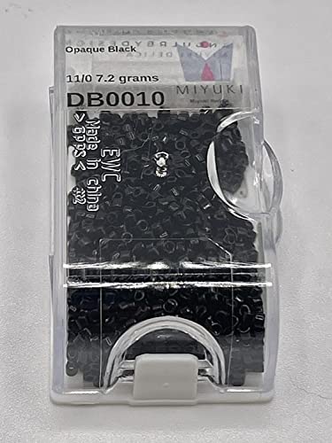 Miyuki Delica Seed Beads Bundle: Size 11/0, Tuxedo Collection - DB010, DB035, DB200-3 Tubes of 2" ea