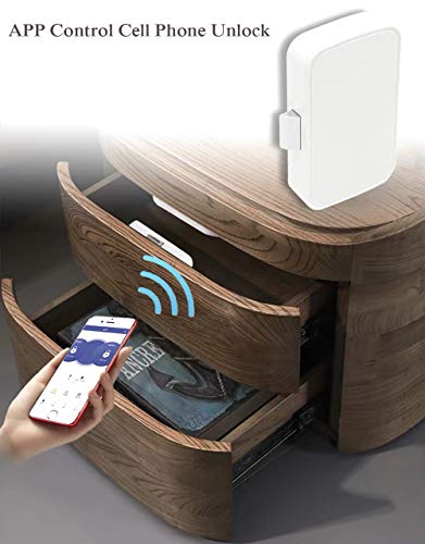 File Cabinet Lock, Bluetooth Lock Supports Android/iOS App Unlock, Smart Wireless Drawer Security