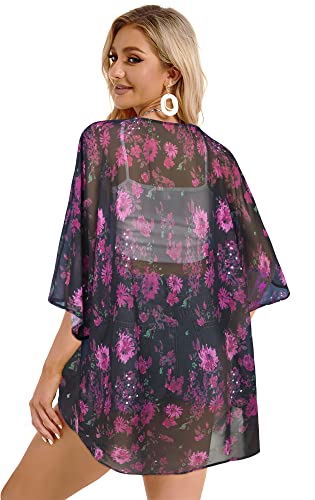Image of Swimsuit Coverups for Women Sarong Beach Bikini Wrap Sheer Short Skirt Chiffon Scarf for Swimwear