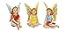 Darice Bundle - Set of 3 Assorted Mini Resin Meditating Fairy Figures 1.75 x 2.25 Inches
