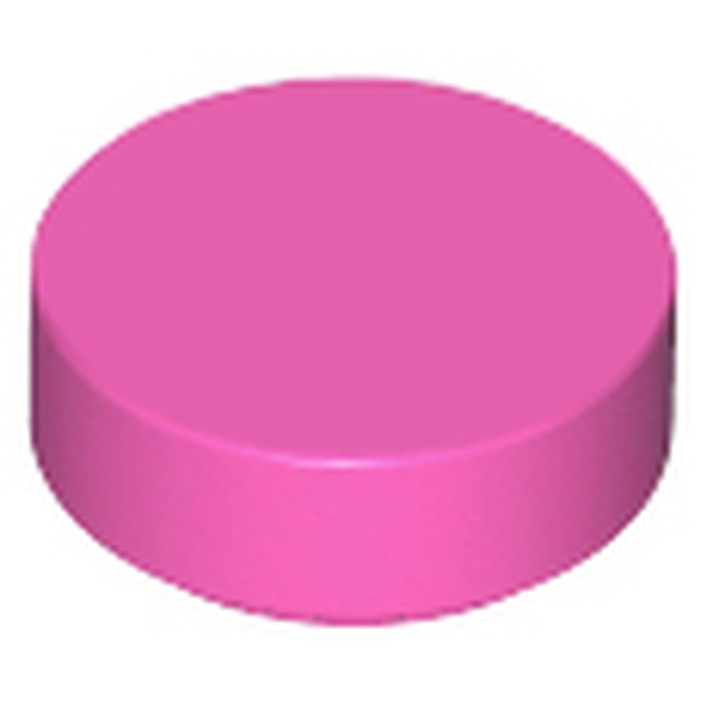 LEGO Tile 1x1, Part 98138, Part 98138, Choose Your Colour (Dark Pink, 10, Bricks)