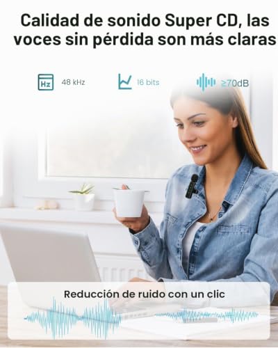 Micrófono lavalier inalámbrico para grabar vídeos perfectos con iPhone y Android 5