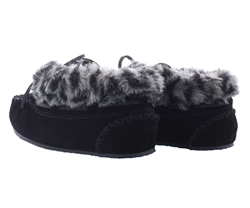 Minnetonka Womens Jacqueline Indoor/Outdoor Slipper (6, Black, numeric_6)4