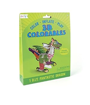 Toy Ooly 3D Colorables Inflatable Coloring Paper Toy - 1 DIY Fantastic Dragon - For Ages 4+ Book