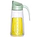 Hbaebdoo Olio Dispenser Bottiglia per La Cucina, Automatico Un Fogli Mobili da Cucina cap Bottiglia di Olio Dispenser, Non-Drip Becco, 25 Oz di Olio di Vetro