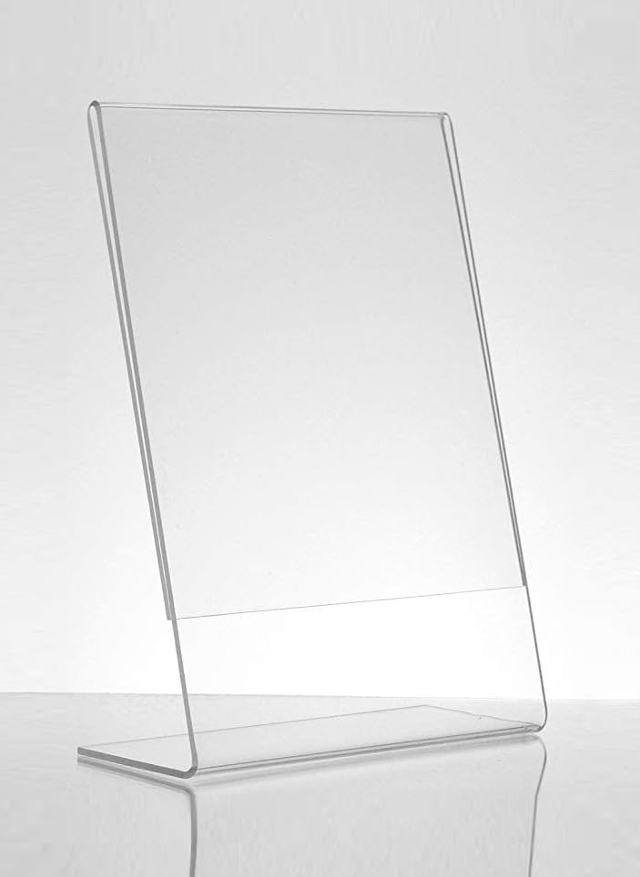 Image of Clear Acrylic Sign Holder, A4 Size (8.3 x 11.7 inches), Double-Sided Display Stand, Table Top (Single-Sided)