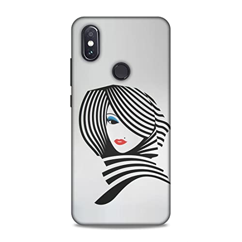 Image of Printed Mobile Back Hard Case Cover for Redmi Note 5 Pro | Girl, Cute Girl, Eye Lashes, Scarf, Lipstick-2197