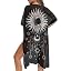 Sun Moon Stars Gemstone Print Black