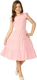 Vestido Infantil Saia Rodada Com Babado Três Marias Rosa Regata Festa Aniversário Princesa