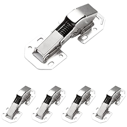 Kabinetttüren Scharniere 4 PCS AP4 Zoll versteckte rahmenlose Kabinettscharniere weiches Schließen verdecktes Kabinettscharnier mit Schrauben
