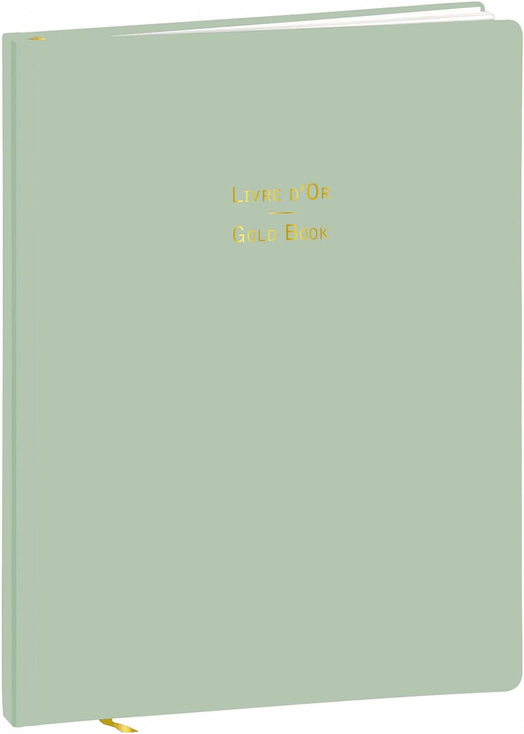 Quo Vadis - Guest Book - Pastel - Light Green - 21 x 27 cm - Clairefontaine White Paper - Made in France, Bureau