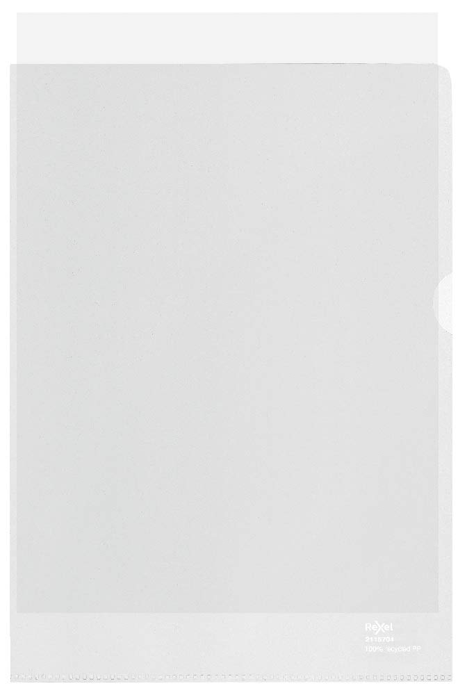 Rexel Recycle A4 Folders, Embossed Extra Strong PP, 100 Micron, Pack of 100, 2115704 - Image 4