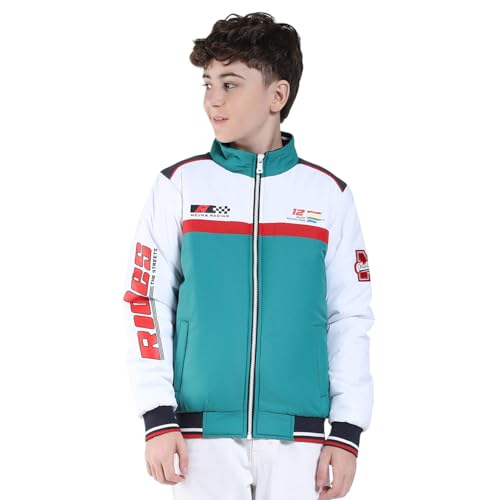 Image of Monte Carlo Boys' Regular Fit Printed Collared Neck Full Sleeve Winter Jacket | Trendy Printed Pattern | Warm Soft Fabric | Stylish Winter Outerwear for Boys (Pack Of 1)