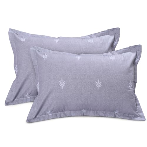 Image of Huesland by Ahmedabad Cotton 144 TC Cotton Elastic Fitted Bedsheet for Double Bed with 2 Pillow Covers | 60 x 78 inches