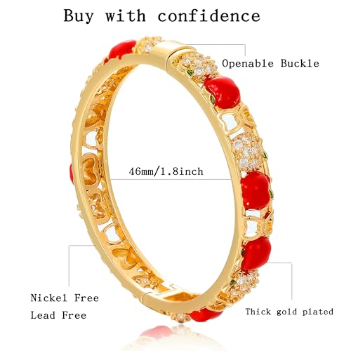 Image of Ethlyn Gifts for little girls Gold Plated Colorful Openable Kids Baby Girls Bangles Bracelets Birthday Gifts for 2years 4 years 5 years old girls