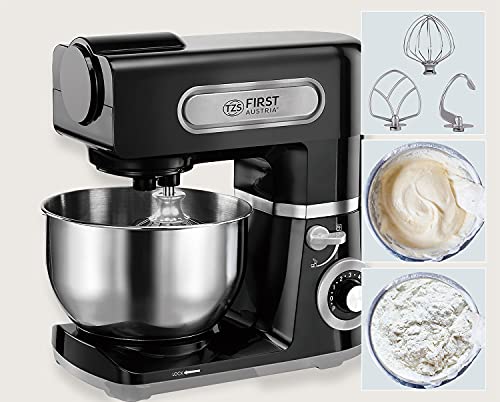 TZS First Austria Professionelle Küchenmaschine | Teigknetmaschine | 1500 W, 6 L Behälter, 6 Geschwindigkeitsstufen, mit… – Bild 6