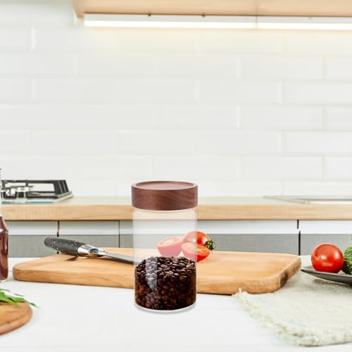 Tarro de vidrio borosilicato de 580ml con tapa para conservar café 7