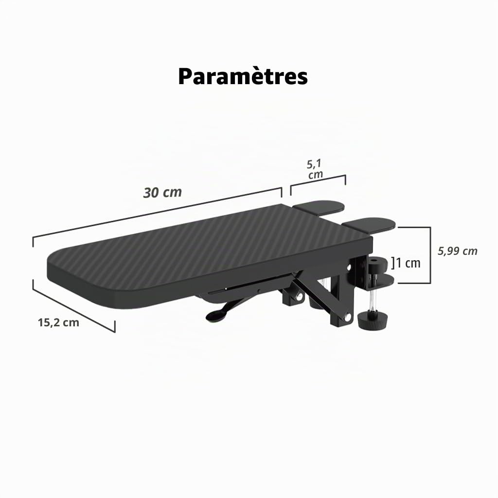 Support de bras d'ordinateur Repose Poignet Ergonomique Extension de bureau