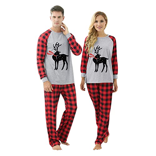 Christmas Couple Pajamas Set Christmas Homewear Family Pajamas Matching Set Christmas Deer
