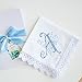 Monogrammed Handkerchiefs Mom Bride Bridesmaid Monogram Bouquet Wrap Holder Something Blue for Bride on Wedding Hanky Mothers Day Gifts for Her