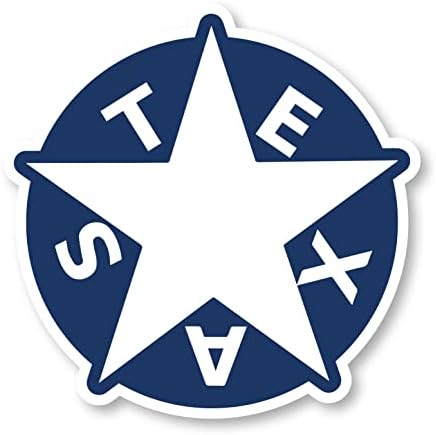 Texas Zavala Flag Star Decal Bumper Sticker Bundle for Cars, Cups, Laptops, Coolers (Two Pack X2) (3" and 5") image 2