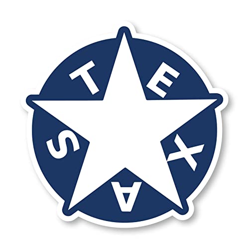Texas Zavala Flag Star Decal Bumper Sticker Bundle for Cars, Cups, Laptops, Coolers (Two Pack X2) (3" and 5")