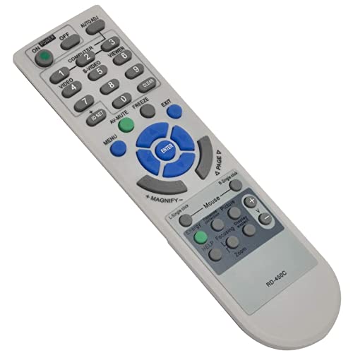 VINABTY RMT-PJ31 Fernbedienung ersetzen Passend für NEC Projectors NP-M260W, NP-M260X, NP-M311W, NP-M311X, NP-P350W, NP-P350X, NP-P401W,NP-M271X, NP-M300W, NP-M300WS, NP-M300X, NP-M300XS