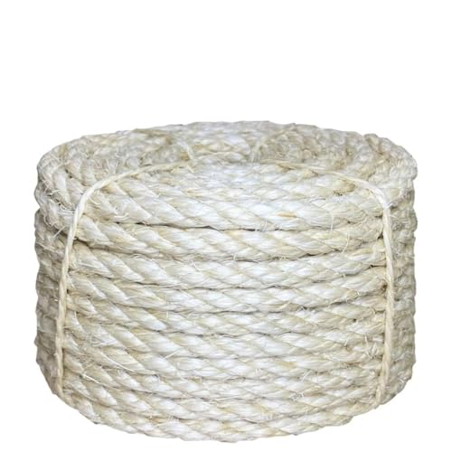 ShGaxin Cuerda 100% sisal 10 mm 25 m, Rollo Mimbre, Cuerda Manualidades, Cuerda Decorativa, para Tejer Crochet, Bobinas De Hilo, Cesta De Cuerda - SPU:155022