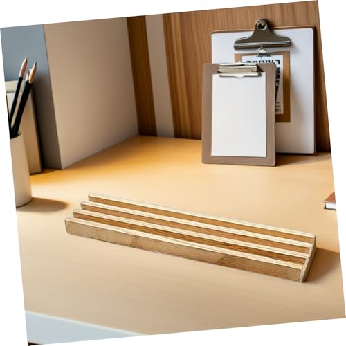 Soporte de madera para fichas de dominó con base antideslizante miniatura 7