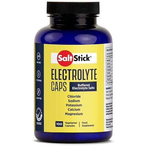 SaltStick Electrolyte Capsules | Salt Pills with Electrolytes for Running Endurance Sports Nutrition Running Supplements | 100 Count Electrolyte Pills