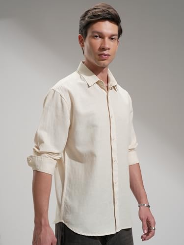 Image of Highlander Men's Relaxed Fit Casual Shirt | Cotton Linen | Relaxed fit | Full Sleeves