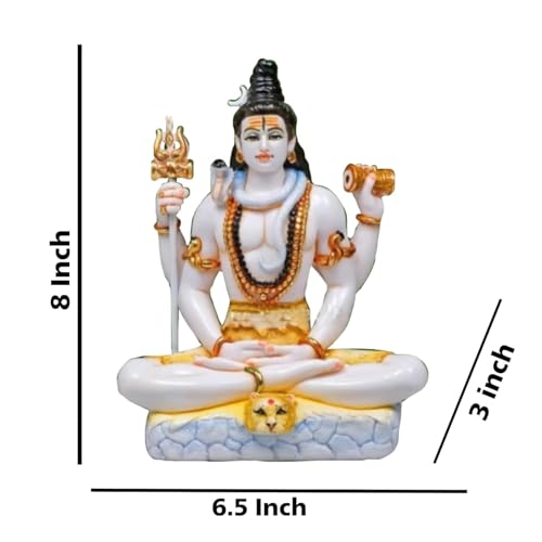 Estatua Lord Shiva Mahadev Bholenath 8 pulgadas miniatura 2