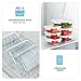 KOMUEE 10 Pack Glass Food Storage Containers, Meal Prep Containers with Lids, Airtight Glass Lunch Boxes, Freezer, Oven, and Microwave Safe, White