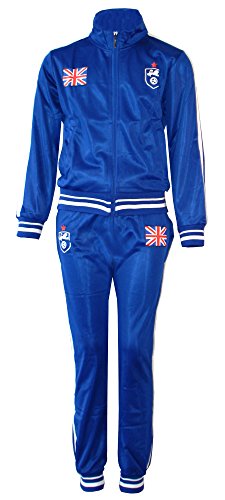 AEL Fußball Trainingsanzug Jungen Top Training Kit Set Farbe: England Blau Größe: 4-5 Jahre / 4