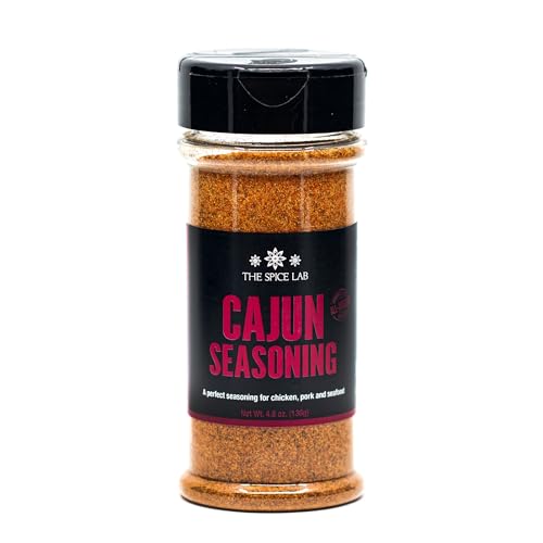 The Spice Lab Cajun Seasoning - Robust Gourmet Blend Cajun Powder Seasoning - Essential For Fish & Vegetables - The Definitive Mix to Infuse Southern Soul into Your Dishes - Hot Cajun Seasoning