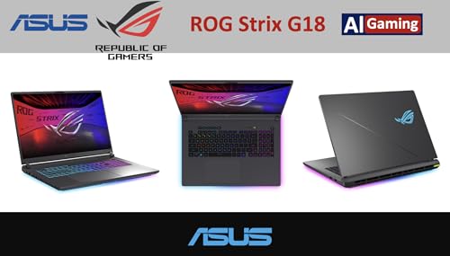 Image of ASUS ROG Strix G18 AI Gaming Laptop 18 inch 2.5K Nebula Display (Intel Ultra 9-275HX, GeForce RTX 5070 8GB, 64GB DDR5, 1TB PCIe SSD, RGB KB, Thunderbolt 4, Win 11 Home) w /DKZ USB Port Expander