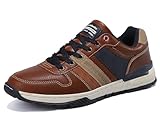 ARRIGO BELLO Hombre Zapatos Vestir Casual Zapatillas Deportivas Transpirables Sneaker Caminar Correr Cómodo Casuales Moda Negocio Talla 41-46 (F Marrón, Talla_43)