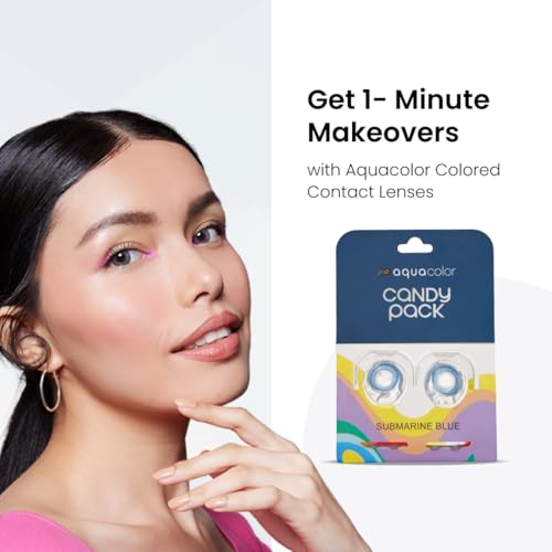 Image of Aquacolor Submarine Blue Candy Pack Zero Power Colored Lenses (2 Lens /Box)