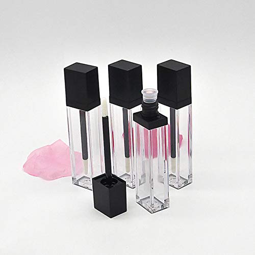 6Pcs 7ml Square Lip Gloss Tube Containers with Rubber Stopper and Wand Applicator Empty Refillable Clear Plastic Lipstick Tube Lip Balm Bottles Vials DIY Container Jar for Lipstick Samples Lip Oil - Image 8