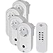 Price comparison product image Brennenstuhl RC CE1 4001 Radio Switch Set, 4-Piece Radio Socket Set (Indoor Use, with Handheld Transmitter and Increased Touch Protection) White