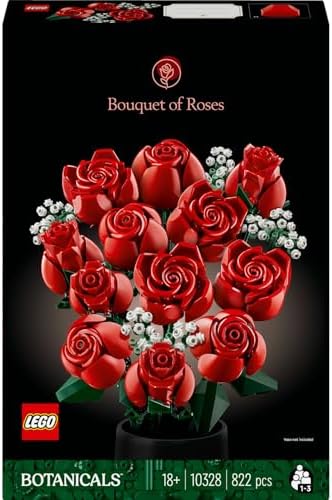 LEGO Icons Gül Buketi 10328 - Yetişkinler için Dekoratif, Koleksiyonluk ve Sergilenebilir Yaratıcı Çiçek Model Yapım Seti, Doğum Günü Hediyesi Fikri (822 Parça) - Görsel 3