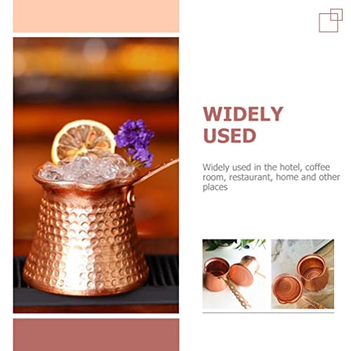 Turkish Coffee Pot Copper Espresso Maker Greek Arabic Coffee Maker Hammered Coffee Cezve Stove Milk Warmer Butter Melting Pot For Home Kitchen 320Ml #TOP5