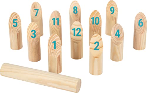 Jeu des Vikings Kubb avec Chiffres Active small foot en bois