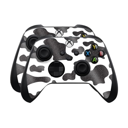 Glossy Glitter Skin Compatible with Microsoft Xbox Series X|S Controller (2 Pack) - Cow Print - Premium 3M Vinyl Protective Wrap Decal Cover - Easy to Apply | Crafted in The USA by MightySkins by Vision Signs & Graphics - Used condition - US$21.61