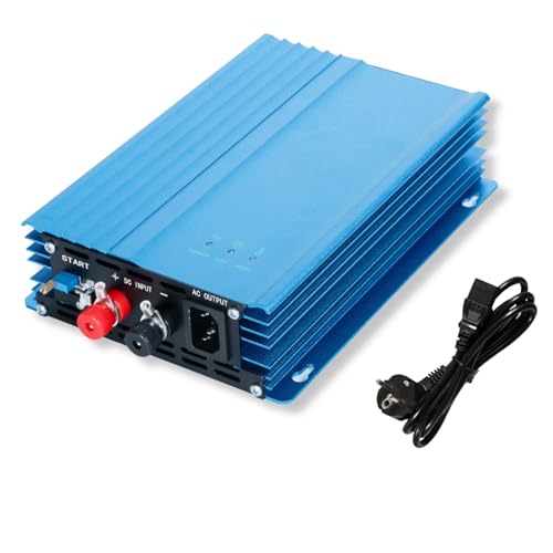 DEWIN Grid Tie Inverter, Netzgekoppelter Wechselrichter 500W MPPT Grid Tie Micro Solar Wechselrichter für Solar PV Panels 24V Einstellbare Batterieentladung (AC 220V)