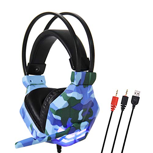CIGOO SY850MV Gaming Headset 3.5mm Wired Over Ear Headphones Noise Canceling E-Sport Earphone