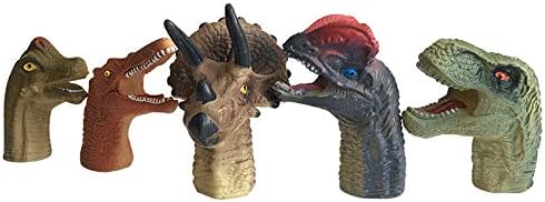 Dinosaur Finger Puppets for Kids,Hand Animal Figure Toys,Bath Finger Puppets Toys for Kids Girls Boys Birthday Party Supplies Favors Decorations (A)